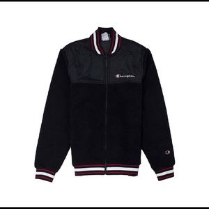 champion men's sherpa baseball jacket